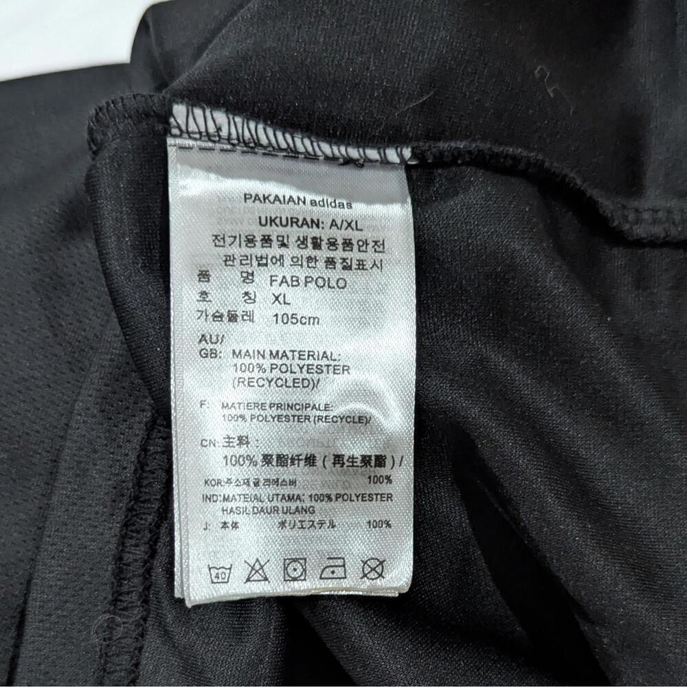 Adidas AEROREADY Tennis Fab Polo Shirt Black S/M/L - Picture 7 of 8